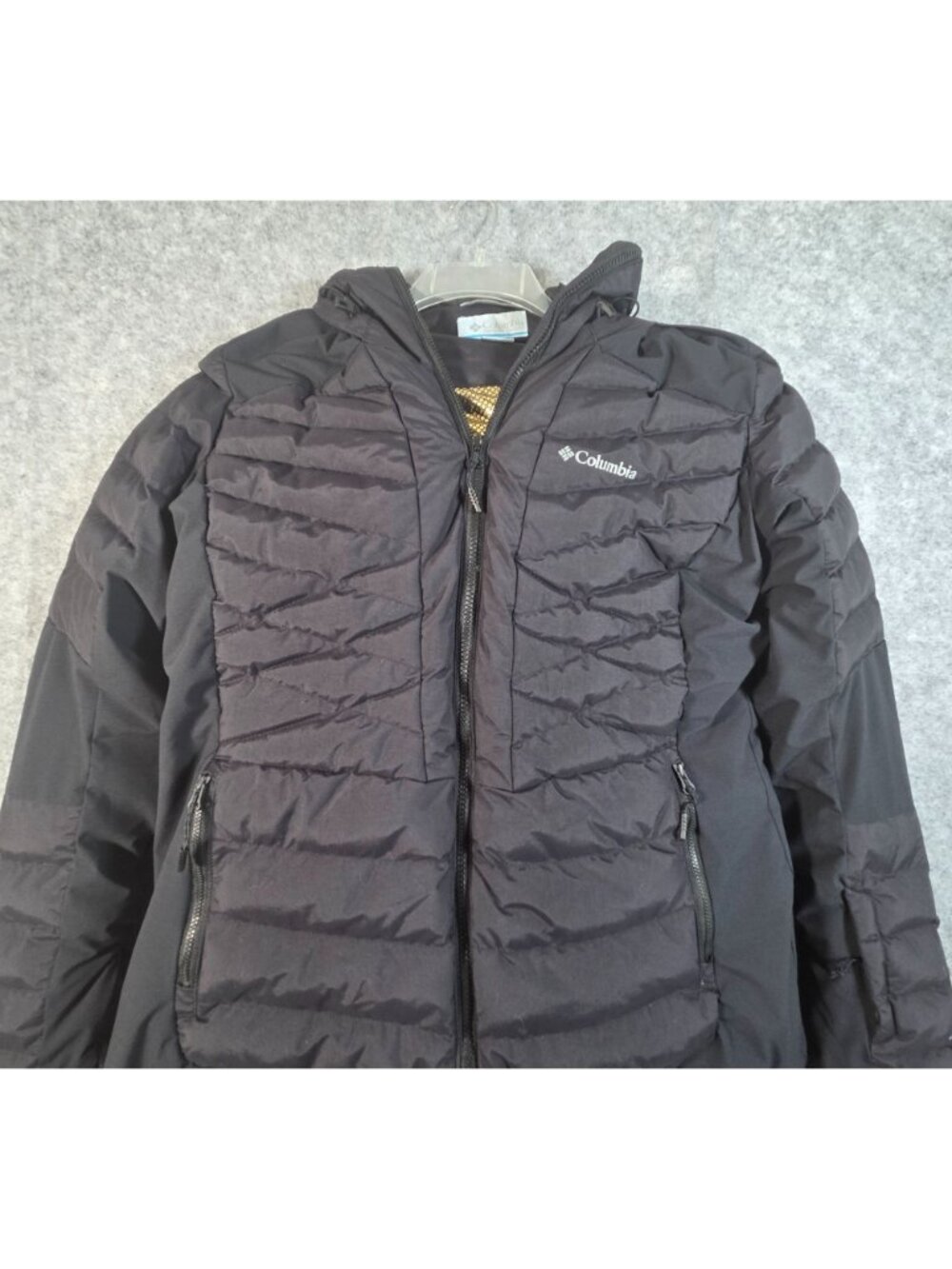 Columbia Black Hooded Puffer Jacket Lightweight Outdoor Size XL Gorpcore • Outdo - Picture 3 of 10